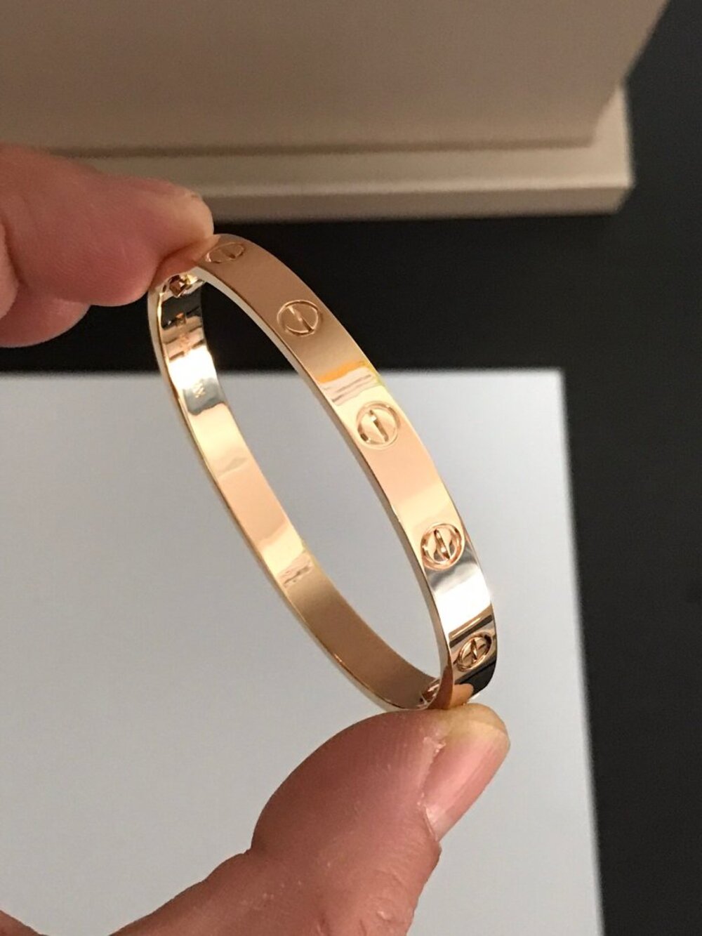 💍 Cartier Four-Diamond Love Bracelet- Rose Gold 💍